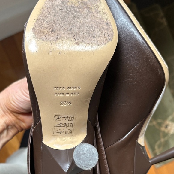 RHW x GIA Classic Pointed-Toe Knee-High Boots chocolate brown leather size 8.5 - Picture 11 of 15